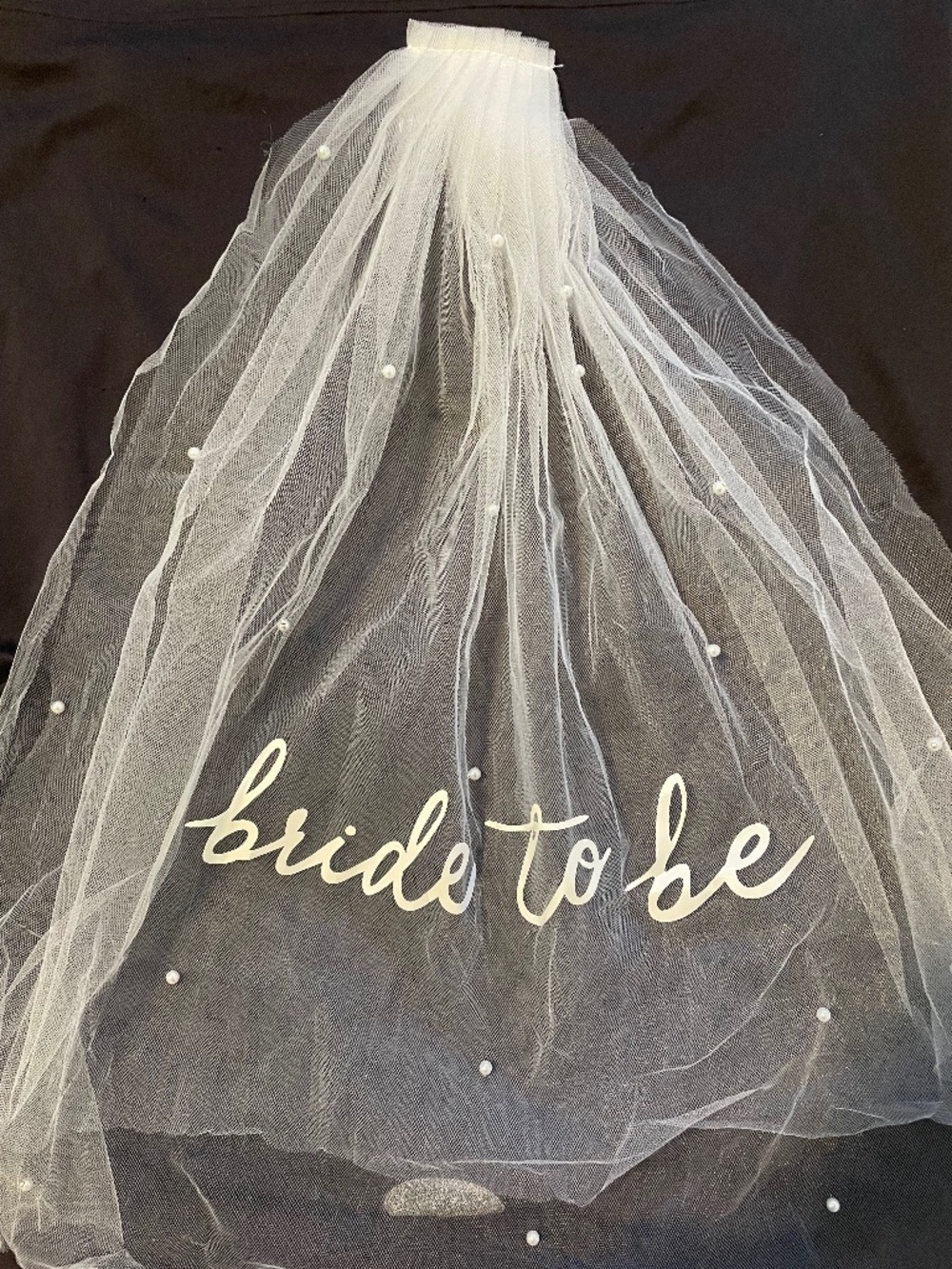 Bride to be tulle veil